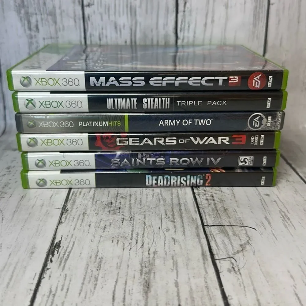 Microsoft Xbox 360 lot of 6 Games Mass Effect 3‎ NEW Gears of War 3 Deadrising 2